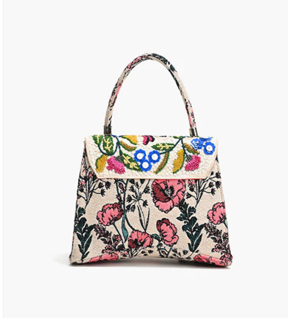 Dragonfly Dreams Kashmiri Top Handle Bag