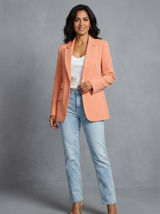 Blazer Single-Button Long Sleeve