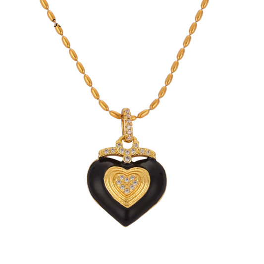 Black Gold Shape Necklace