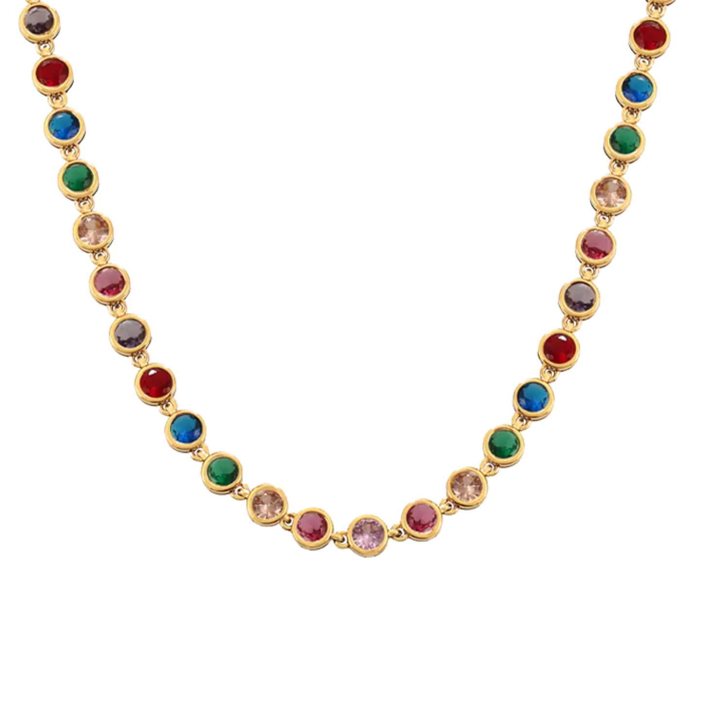 Multi Color Zircon Necklace