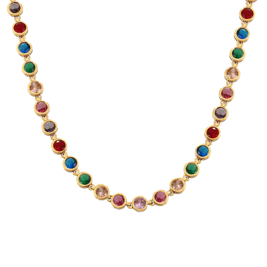 Multi Color Zircon Necklace