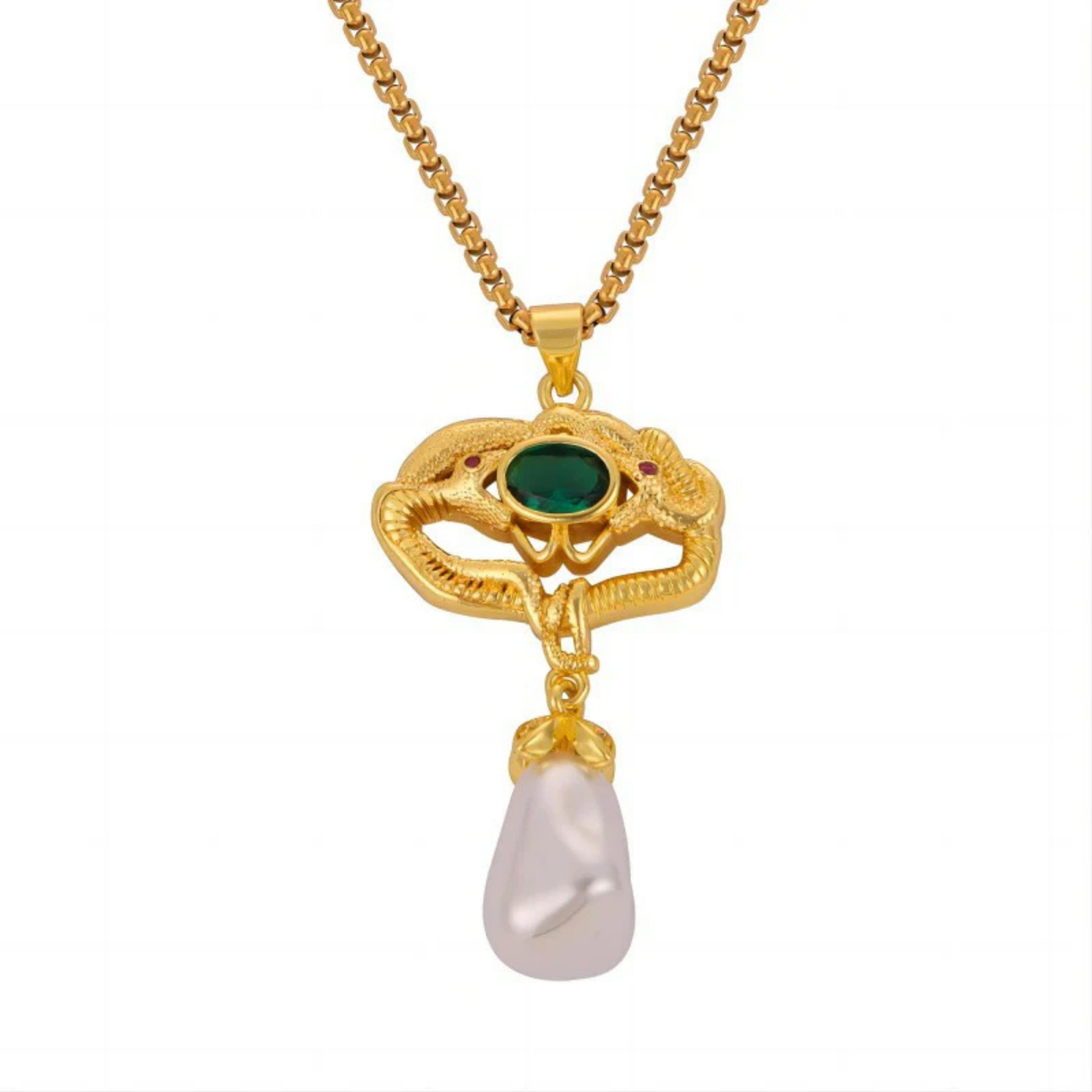 Freshwater Pearl Geometric Necklace