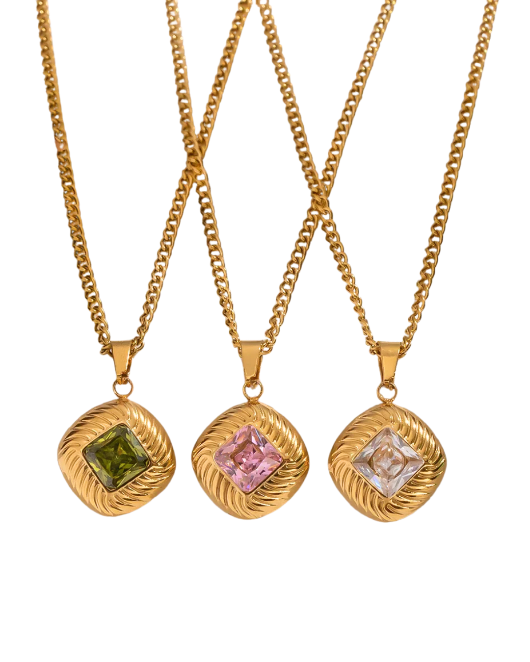 Retro Zircon Necklace Waterproof - Hypoallergenic