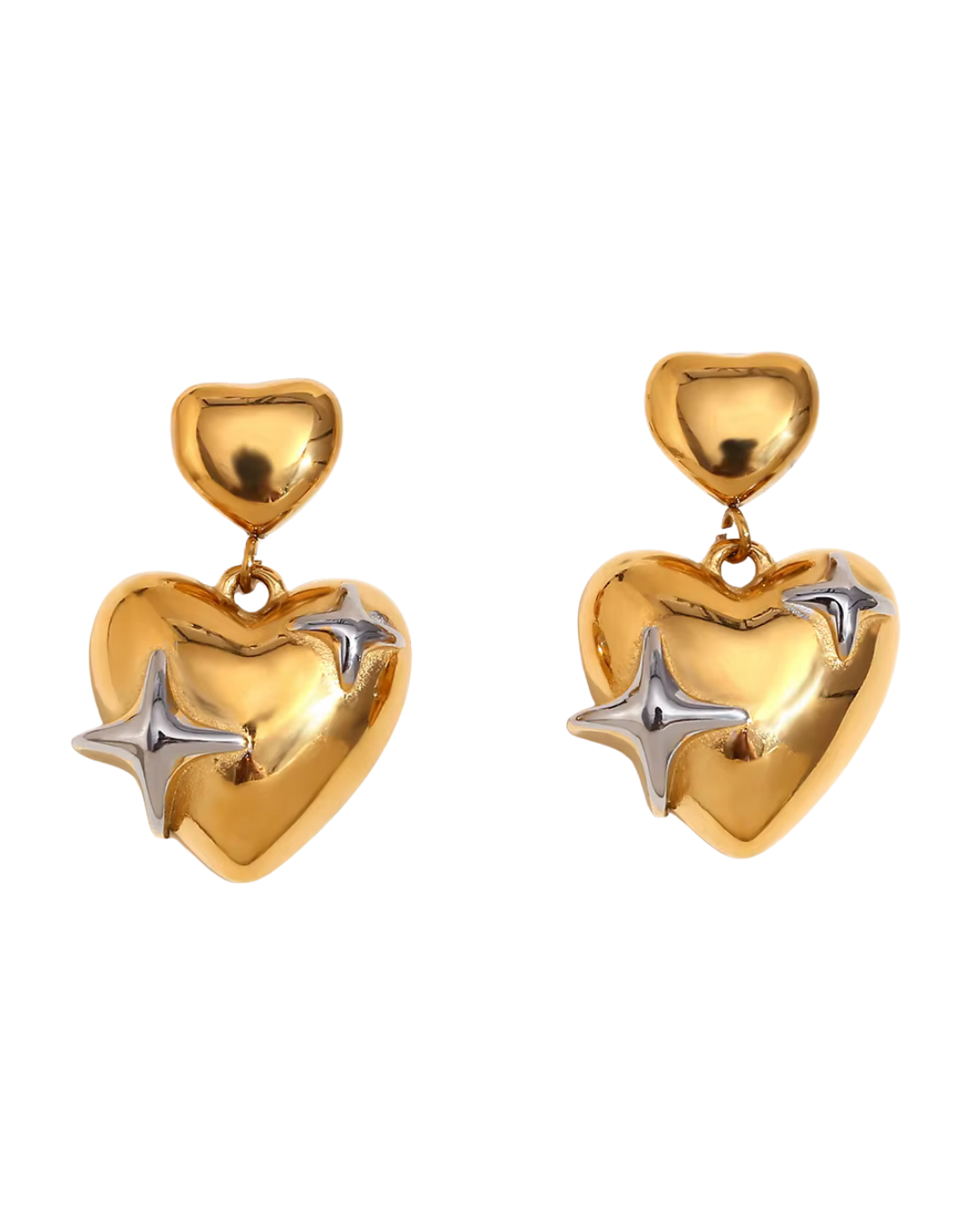 SHI TEARDROP HEART EARRINGS
