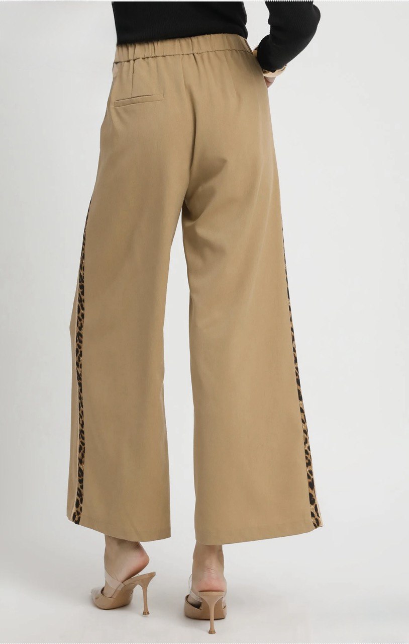 SABO Leopard Stripe Wide-Leg Trouser