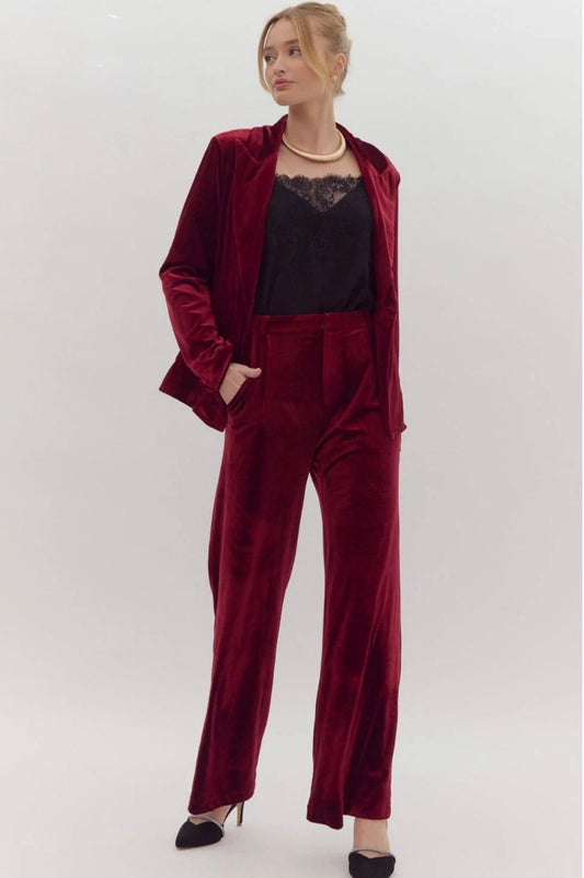 VELVET NOIR Wide-Leg Palazzo Pants
