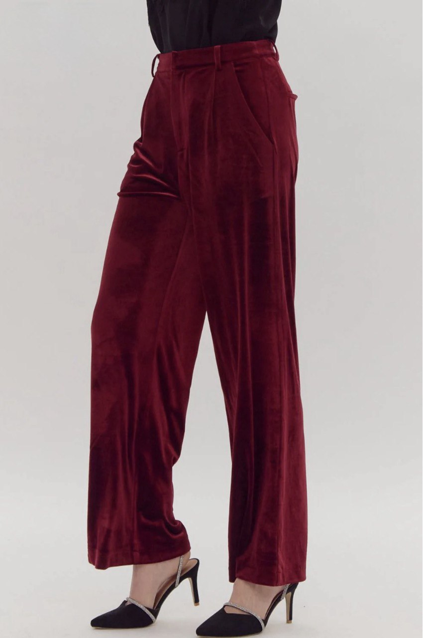 VELVET NOIR Wide-Leg Palazzo Pants