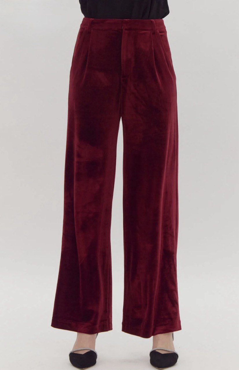 VELVET NOIR Wide-Leg Palazzo Pants