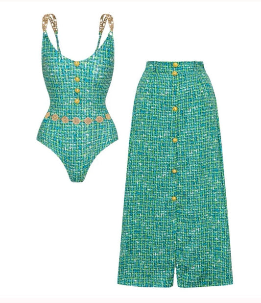 Golden Hour Skirted Swimsuit